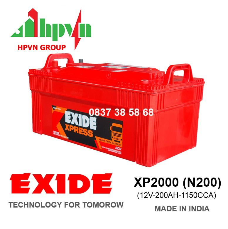BÌNH ẮC QUY EXIDE XP2000 (12V-200AH)