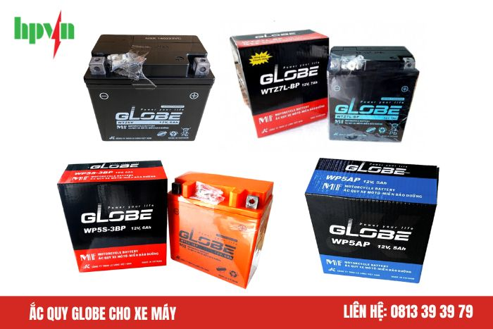 Ắc quy Globe cho xe máy 