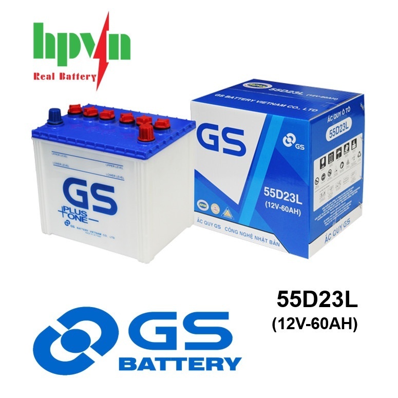 BÌNH ẮC QUY GS 55D23L (12V-60AH)