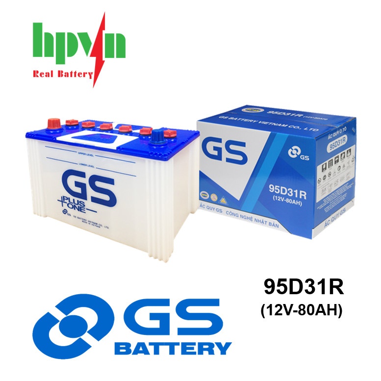 BÌNH ẮC QUY GS 95D31R (12V-80AH)