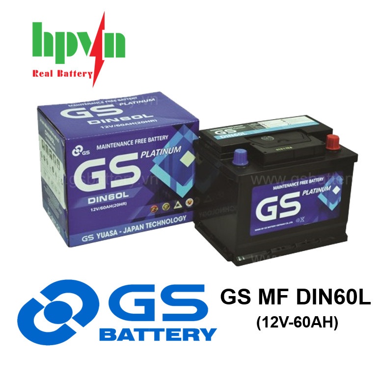 BÌNH ẮC QUY GS MF DIN60L (12V- 60AH)