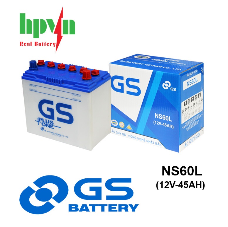 BÌNH ẮC QUY GS NS60L (12V-45AH)