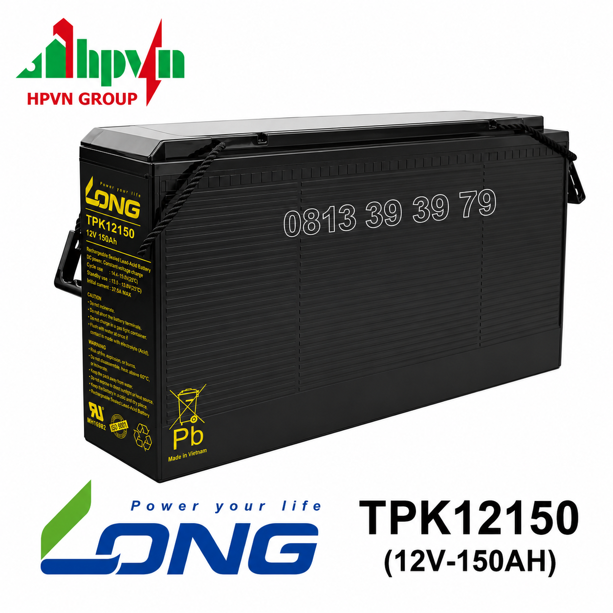 Ắc Quy Long TPK12150 (12V-150Ah) Chính Hãng