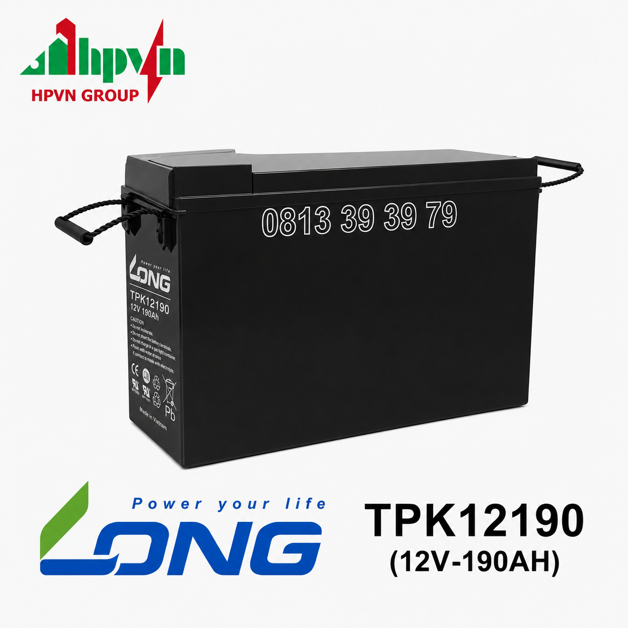 Ắc Quy Long TPK12190 (12V-190Ah)