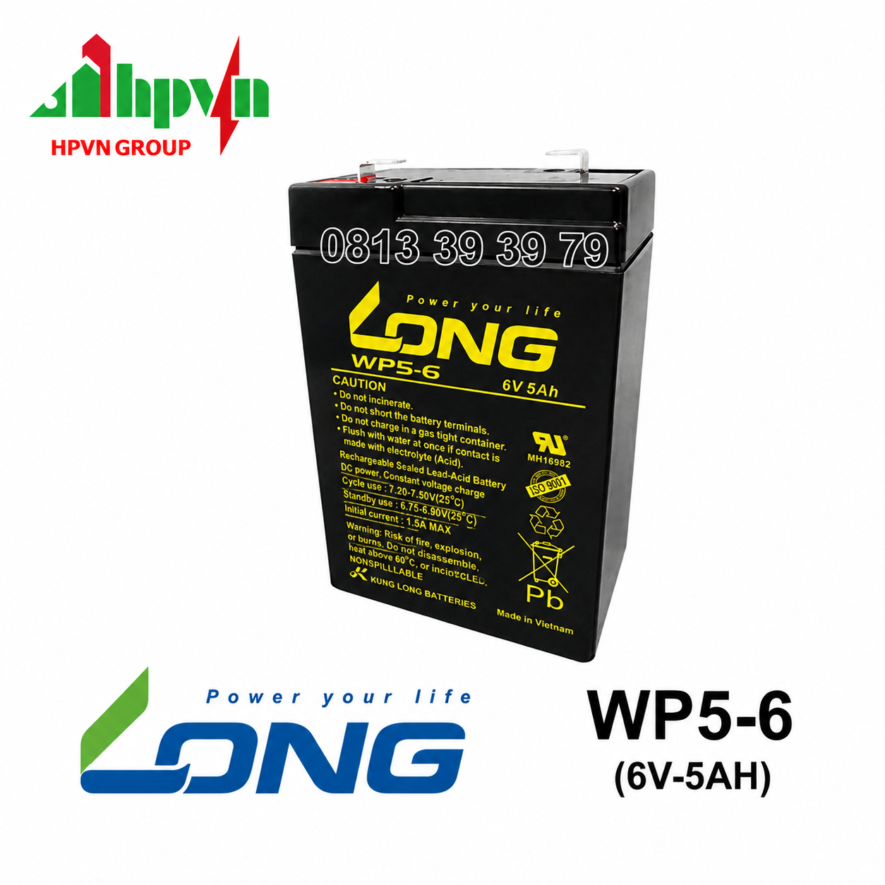 Ắc Quy Long WP5-6 (6V-5Ah)