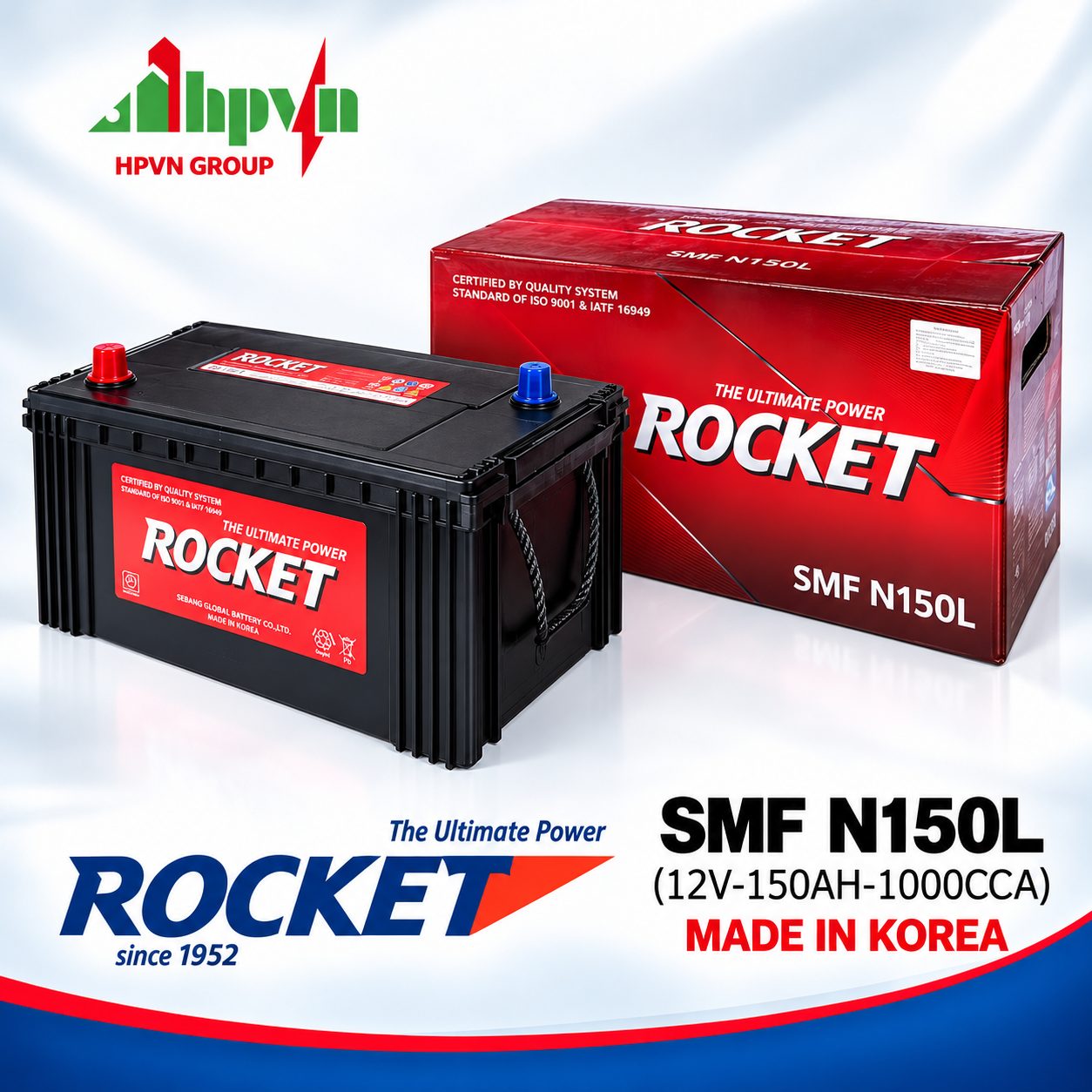Ắc Quy Rocket N150L (12V-150Ah)