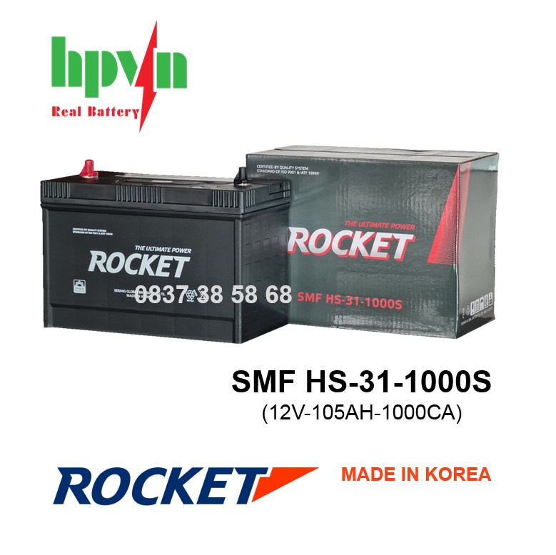 BÌNH ẮC QUY ROCKET SMF HS-31-1000S (12V-100AH)