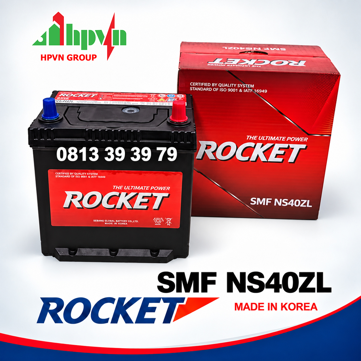 ẮC QUY ROCKET NS40Z/L (35AH - 12V)