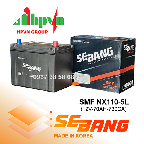 Ắc Quy Sebang SMF NX110-5L (12V-70Ah)