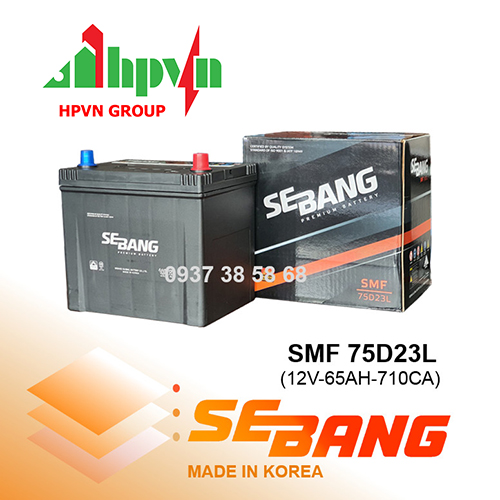 Ắc Quy Sebang SMF 75D23L (12V-65Ah)