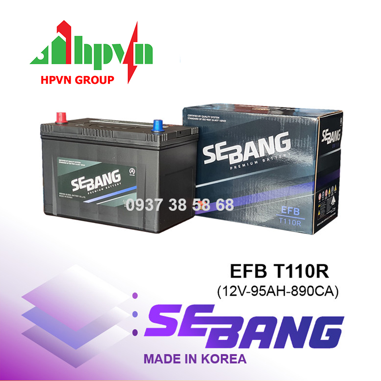 Ắc Quy Sebang EFB T110R (12V-95Ah)