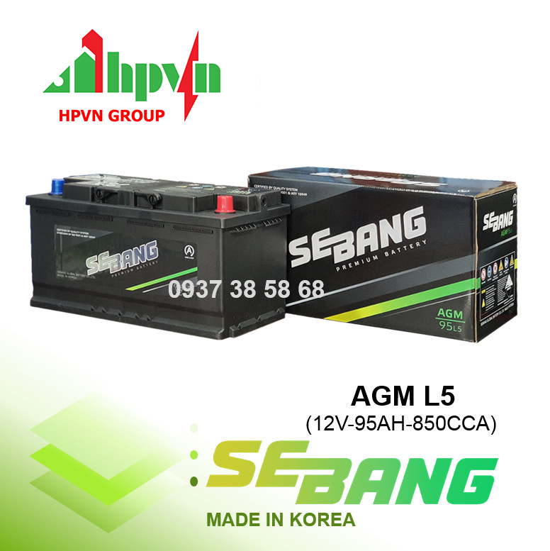 Ắc Quy Sebang AGM LN5 (12V-92Ah)