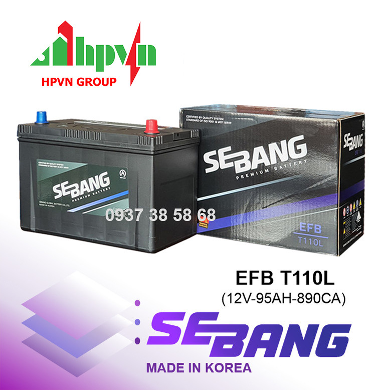Ắc Quy Sebang EFB T110L (12V-95Ah)