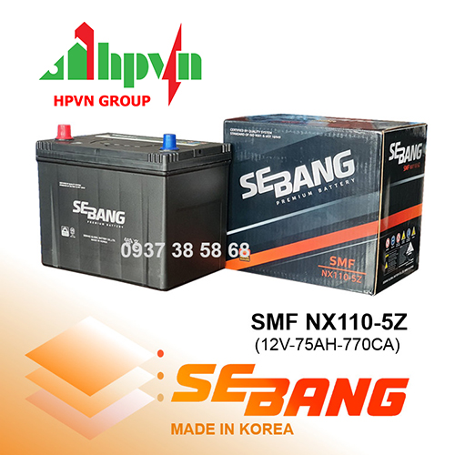 Ắc Quy Sebang SMF NX110-5Z (12V-75Ah)