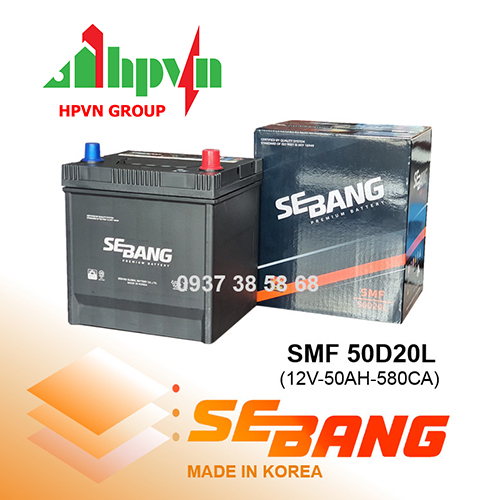  Ắc Quy Sebang SMF 50D20L (12V-50Ah)