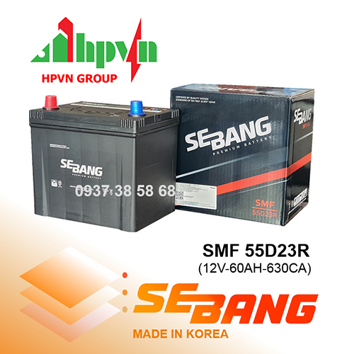 Ắc Quy Sebang SMF 55D23R (12V-60Ah)