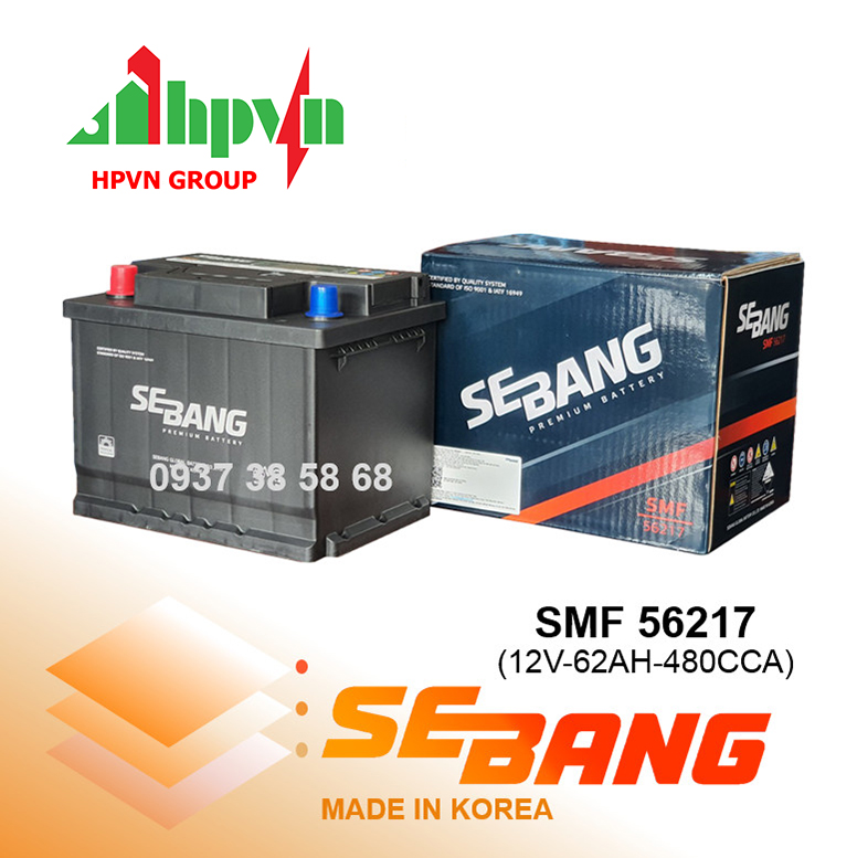 Ắc Quy Sebang SMF 56217 (12V-62Ah)