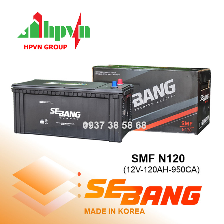 Ắc Quy Sebang SMF N120 (12V-120Ah)