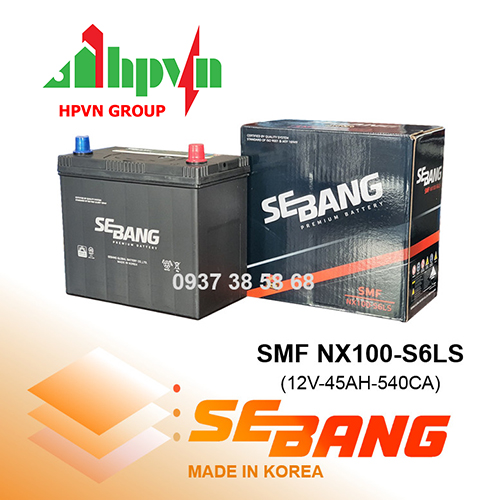 Ắc Quy Sebang SMF NX100-S6LS (12V-45Ah)