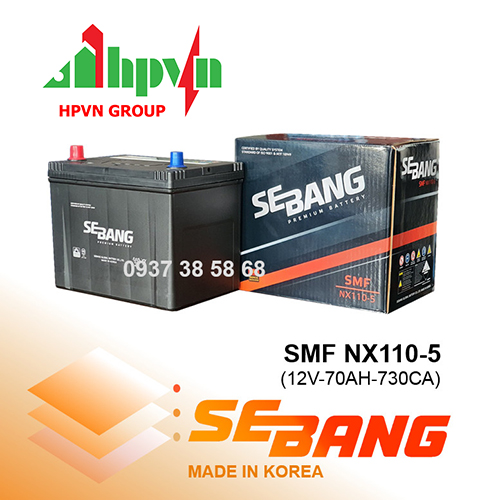 Ắc Quy Sebang SMF NX110-5 (12V-70Ah)