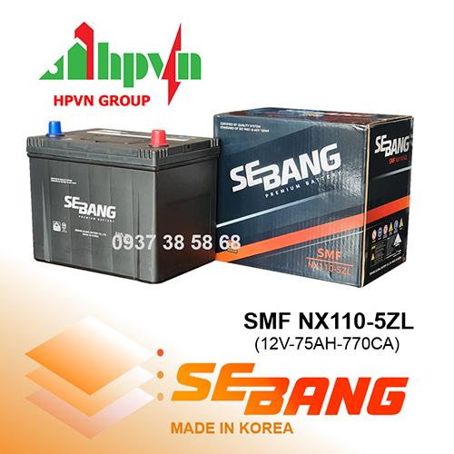 Ắc Quy Sebang SMF NX110-5ZL (12V-75Ah)