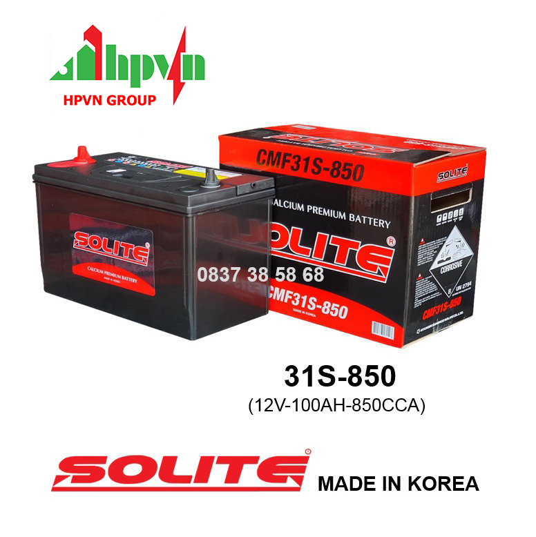 BÌNH ẮC QUY SOLITE CMF 31S-850 (12V-100AH)