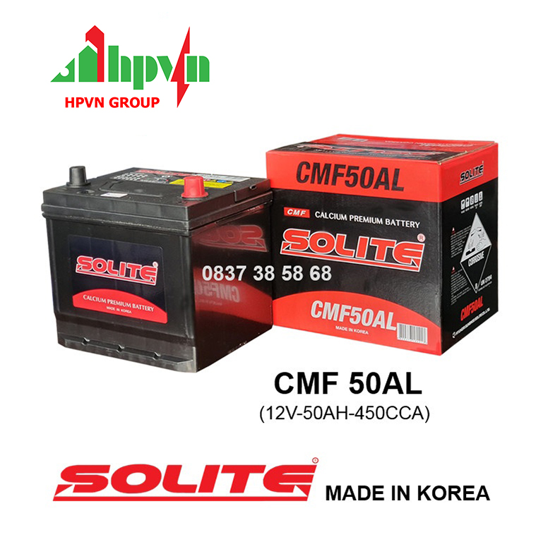BÌNH ẮC QUY SOLITE CMF 50AL (12V-50AH)