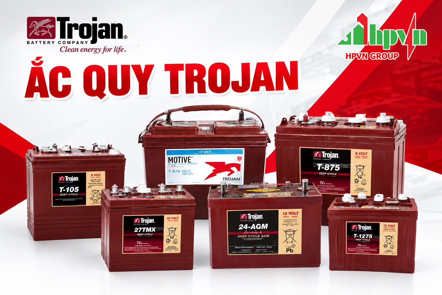 Ắc quy Trojan là thương hiệu ắc quy đến Mỹ