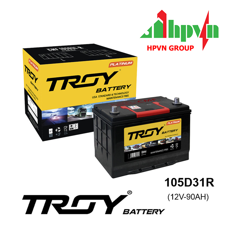 BÌNH ẮC QUY TROY CMF 105D31R (12V-90AH)
