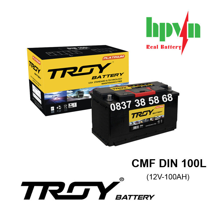 BÌNH ẮC QUY TROY CMF DIN100L (12V-100AH)