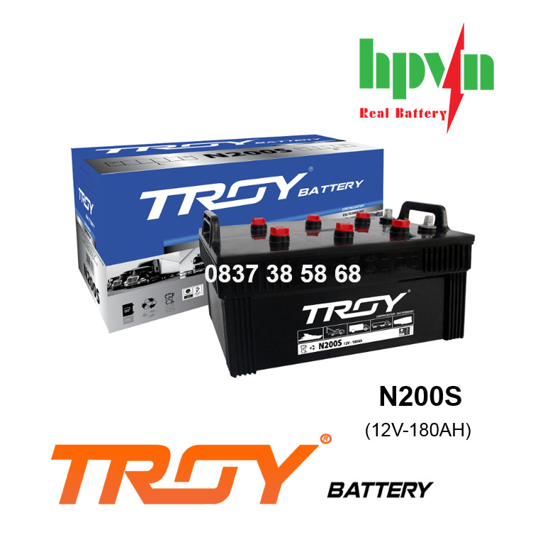 BÌNH ẮC QUY TROY N200S (12V-180AH)