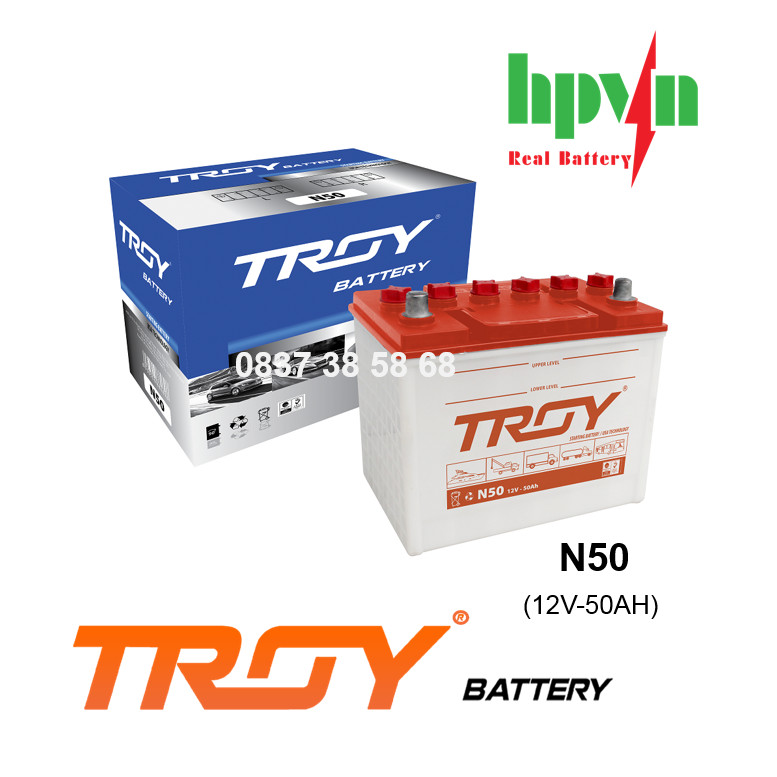 BÌNH ẮC QUY TROY N50 (12V-50AH)