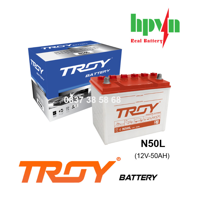 BÌNH ẮC QUY TROY N50L (12V-50AH)