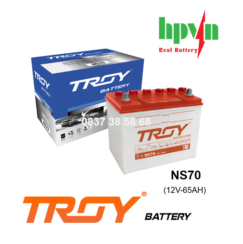 BÌNH ẮC QUY TROY NS70 (12V-65AH)