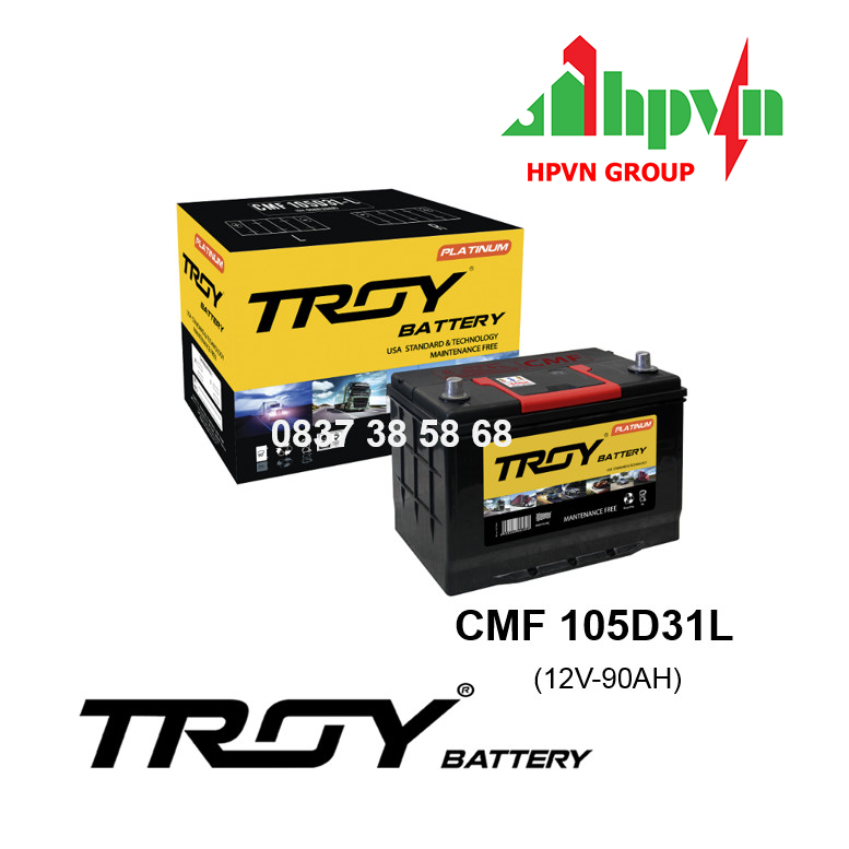 BÌNH ẮC QUY TROY CMF 105D31L (12V-90AH)