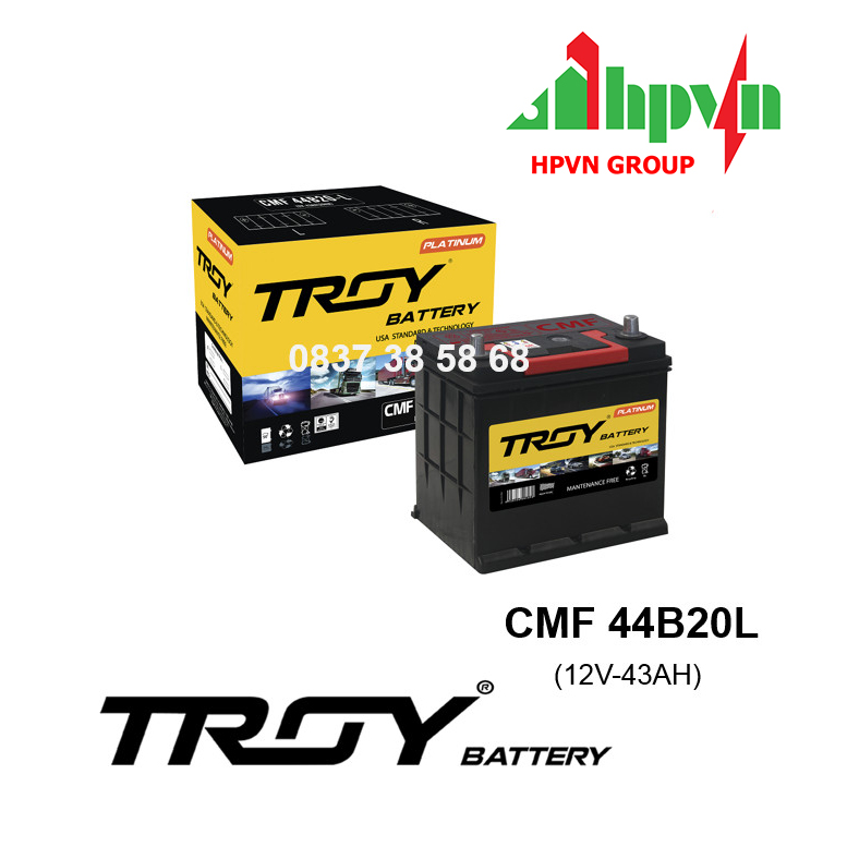 BÌNH ẮC QUY TROY CMF 44B20L (12V-35AH)