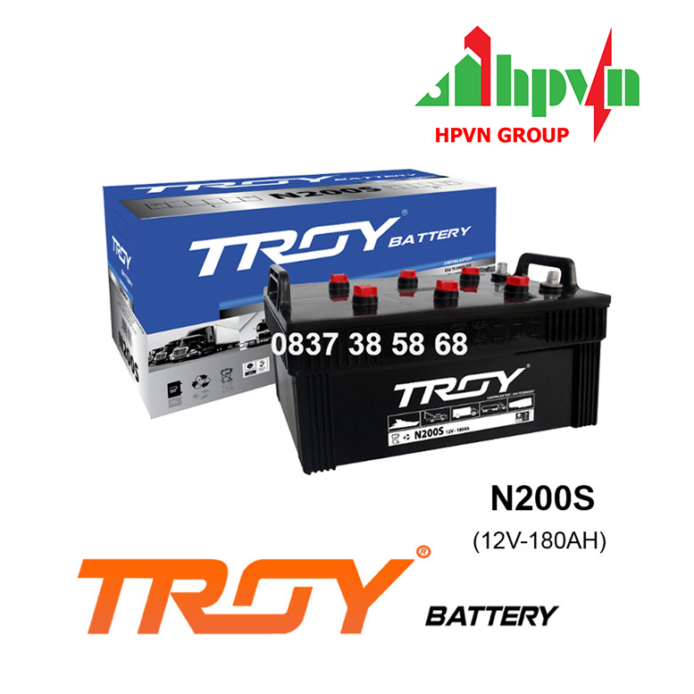 BÌNH ẮC QUY TROY N200S (12V-180AH)