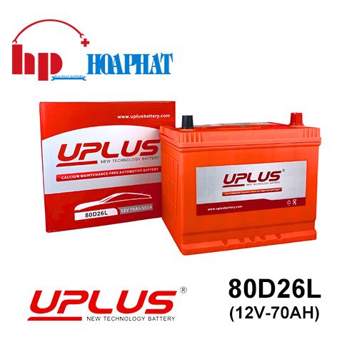 Ắc Quy Uplus 80D26L (12V-70Ah) 