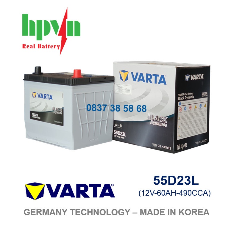 BÌNH ẮC QUY VARTA 55D23L (12V-60AH)