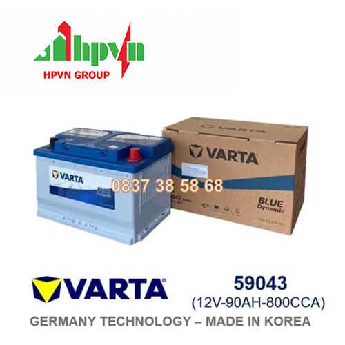 BÌNH ẮC QUY VARTA 59043 (12V-90AH)