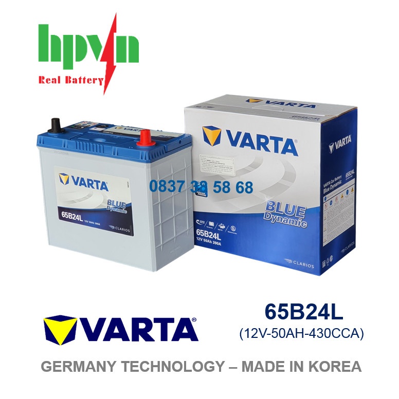 BÌNH ẮC QUY VARTA  65B24L ( 12V-50AH)