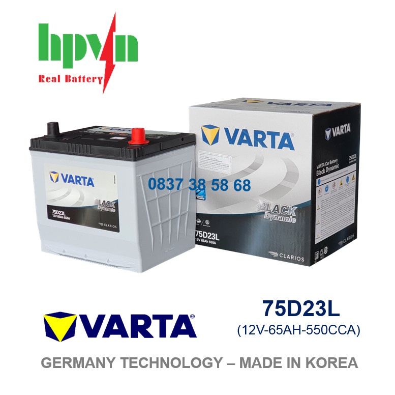BÌNH ẮC QUY VARTA 75D23L (12V-65AH)