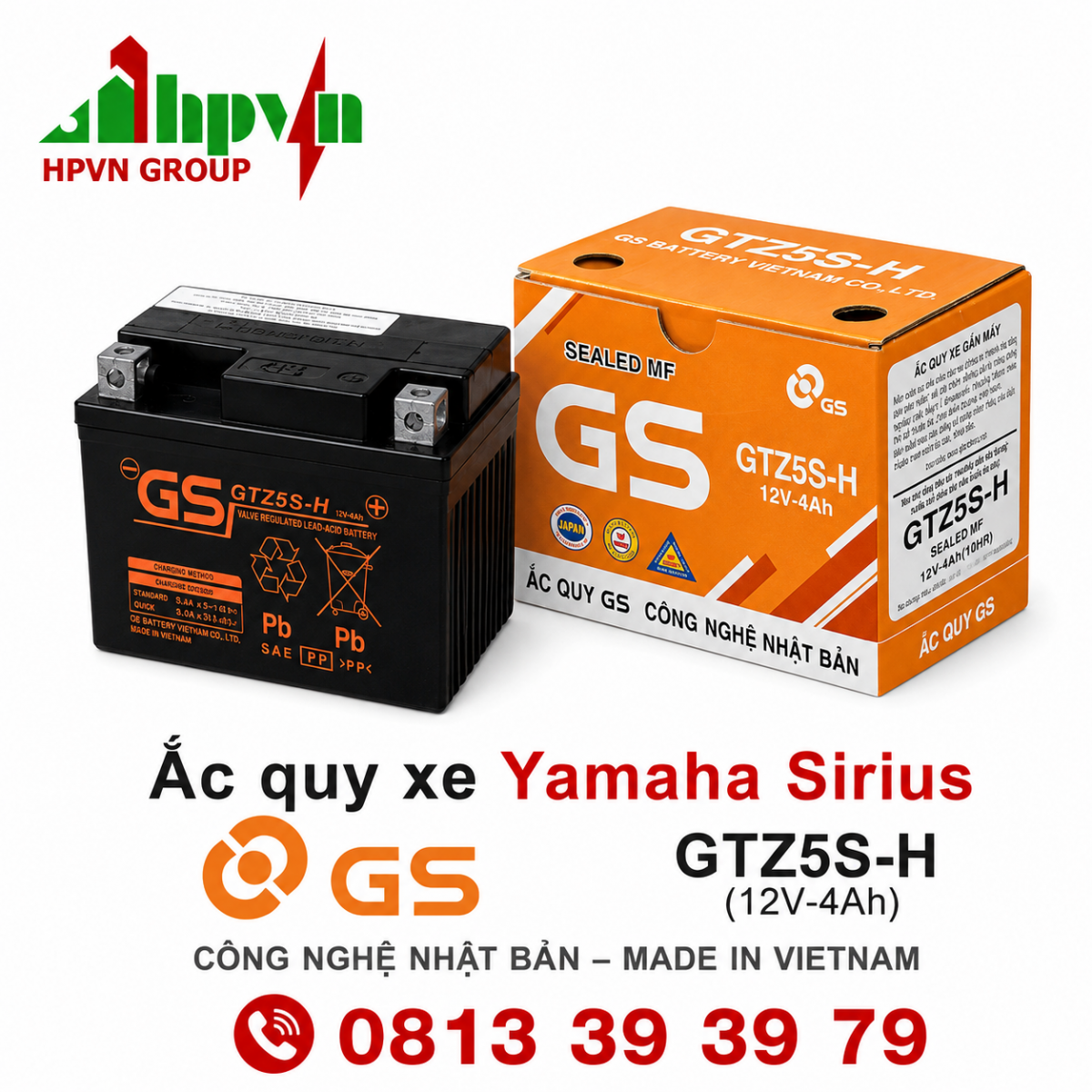 Ắc quy xe Yamha Sirius