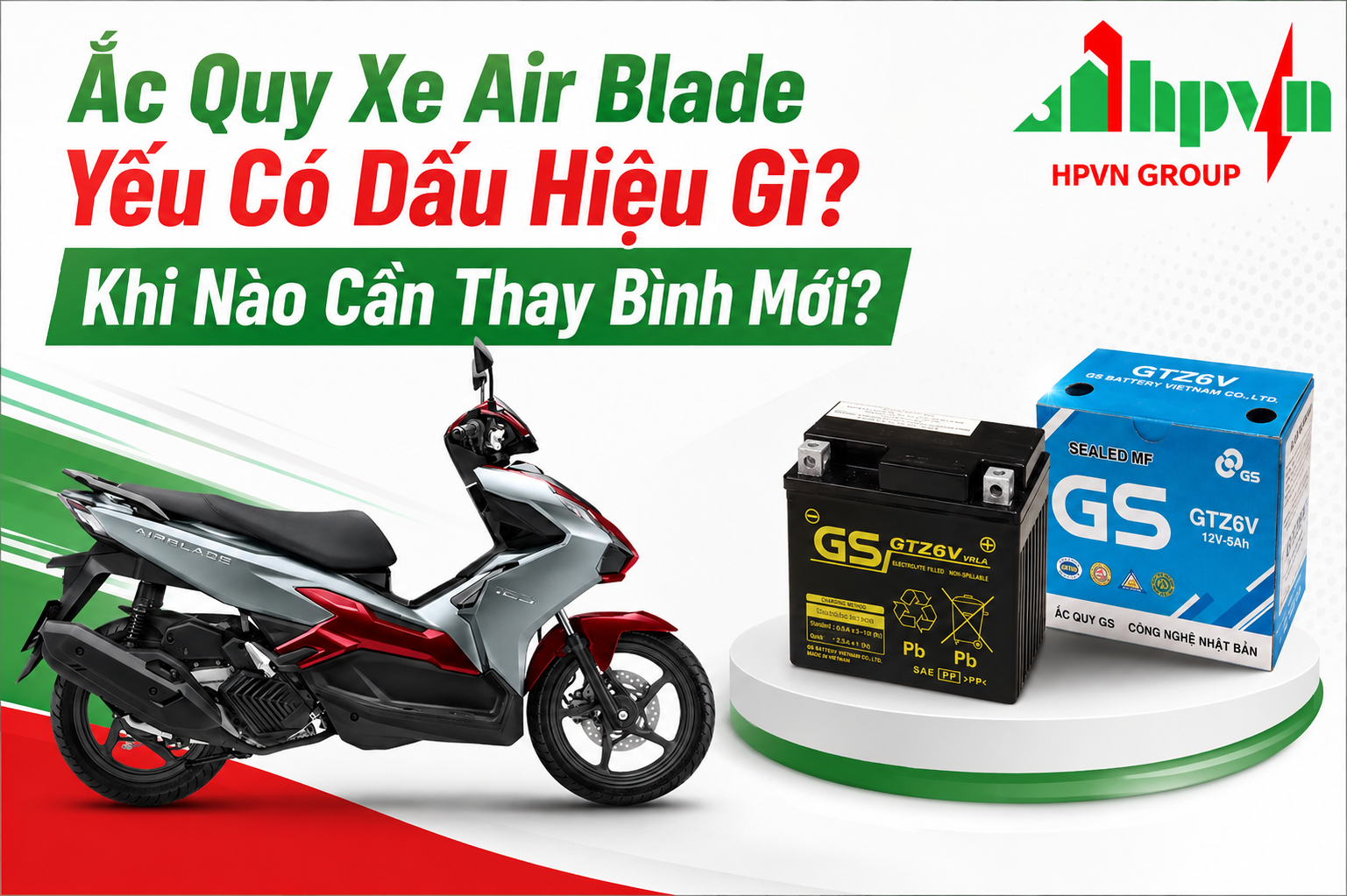 Ắc Quy Xe Air Blade Yếu Có Dấu Hiệu Gì? Khi Nào Cần Thay Bình Mới? 