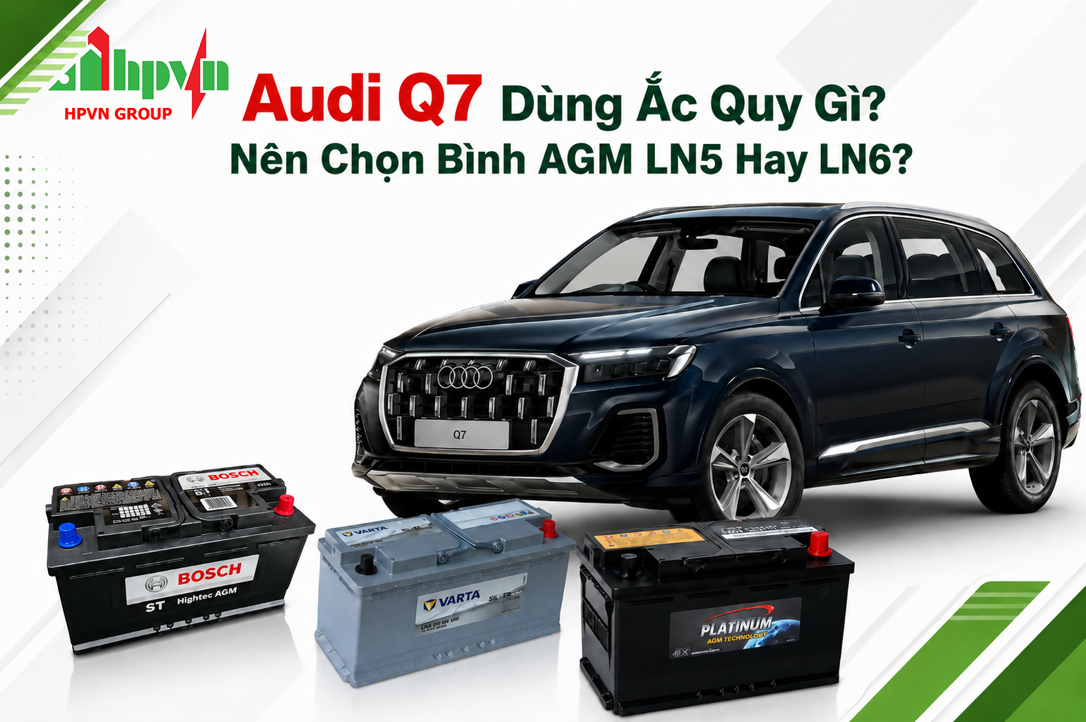 Audi Q7 Dùng Ắc Quy Gì? Nên Chọn Bình AGM LN5 Hay LN6?