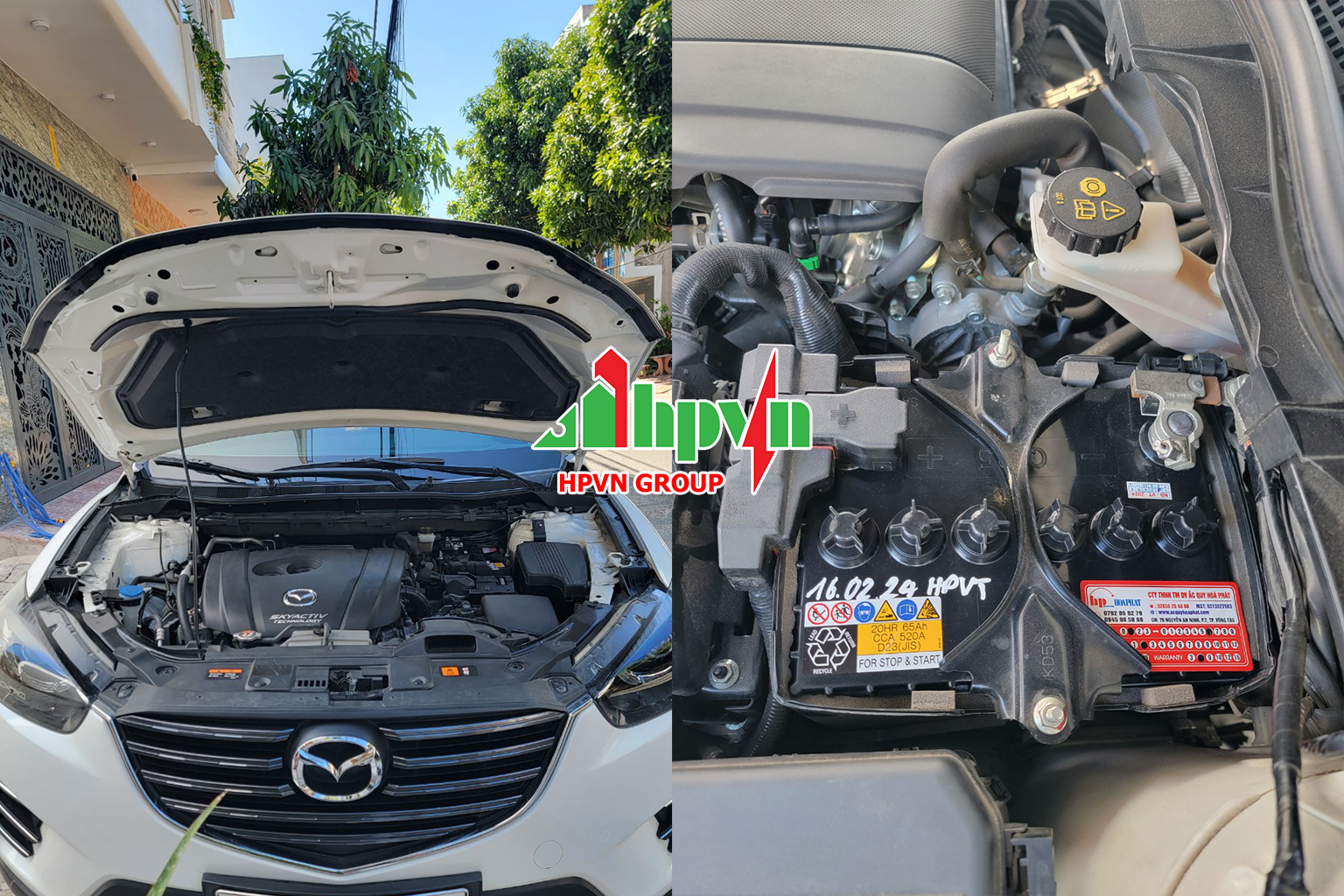 Giá thay bình ắc quy xe Mazda CX5