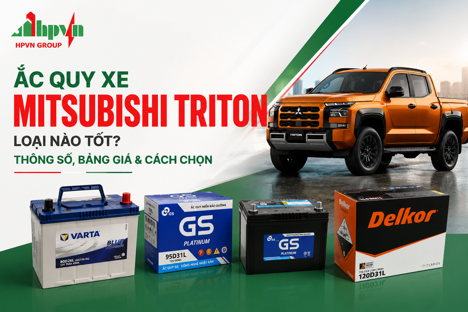 Ắc Quy Xe Mitsubishi Triton Loại Nào Tốt? Thông Số, Bảng Giá & Cách Chọn
