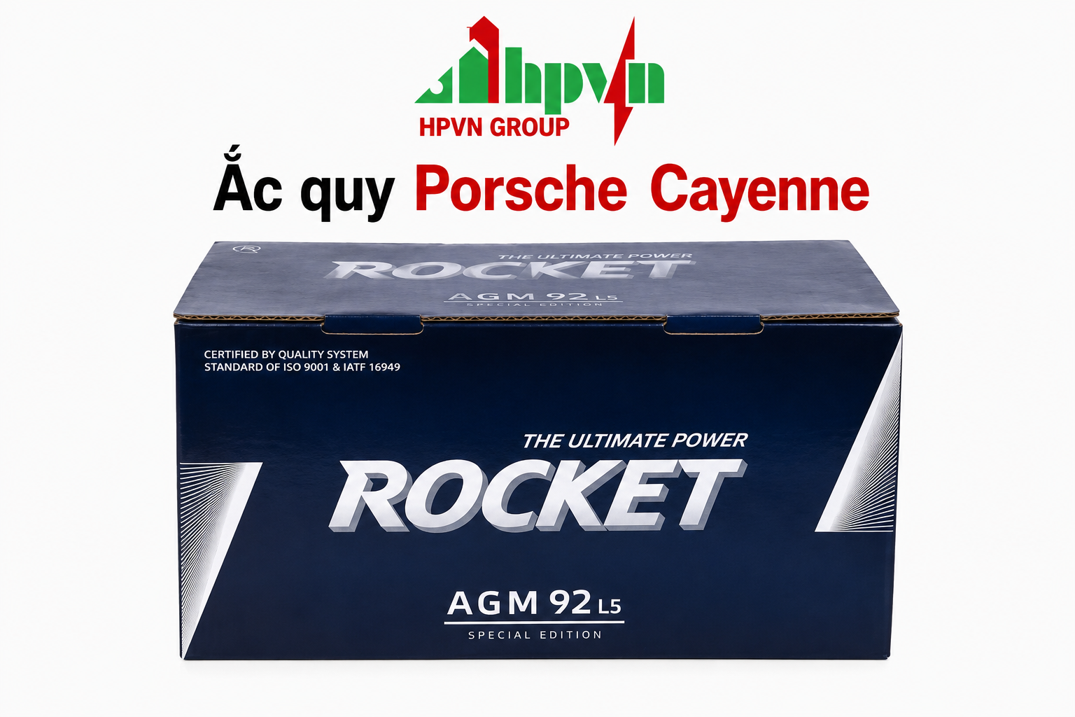 Bình ắc quy xe Porche Cayenne 