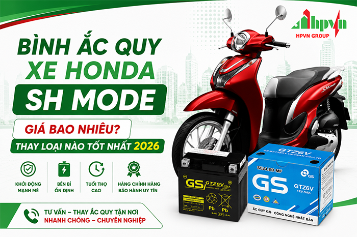 Bình ắc quy xe SH MODE 