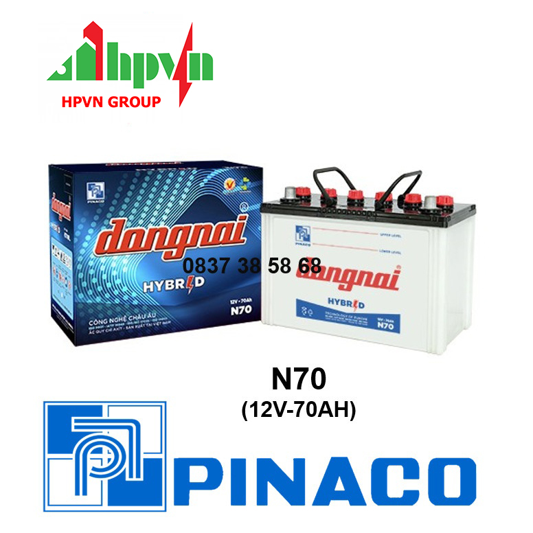 BÌNH ẮC QUY ĐỒNG NAI N70 (12V-70AH)